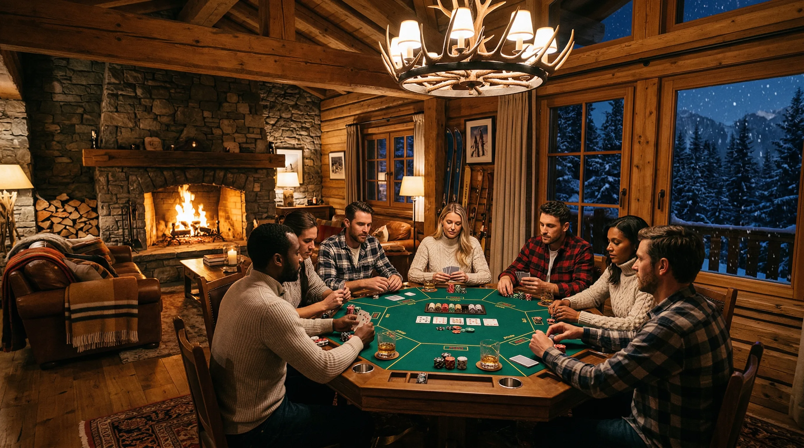Séjour immersion — session poker en chalet