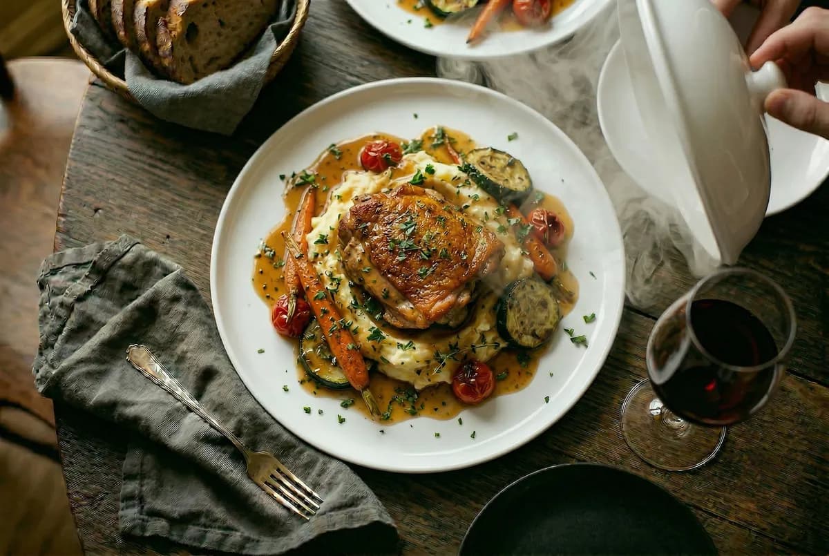 Plat cuisiné par Rafi pour une soirée poker